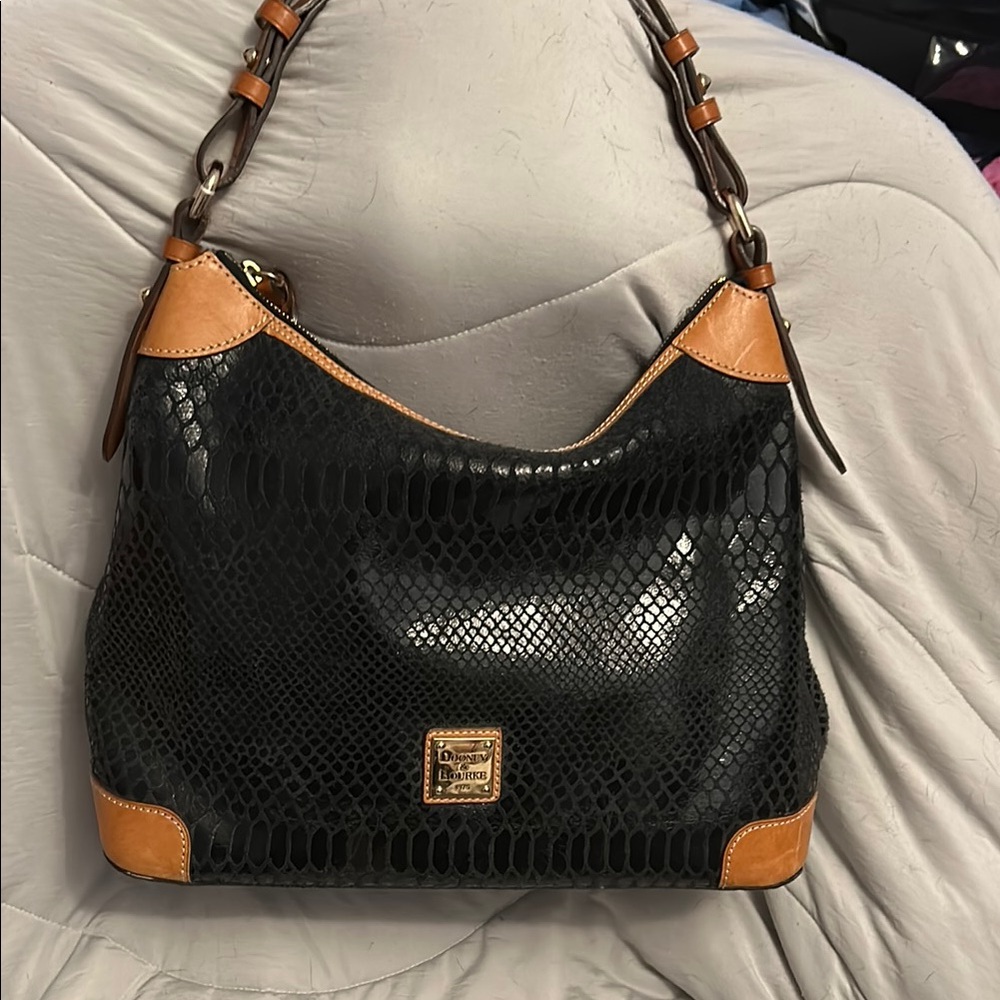 Dooney & Bourke Black and Tan Women's Bag